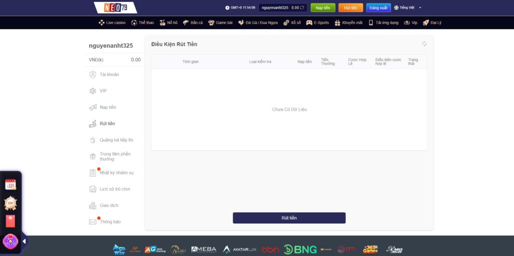 Điều kiện để rút tiền Neo79
